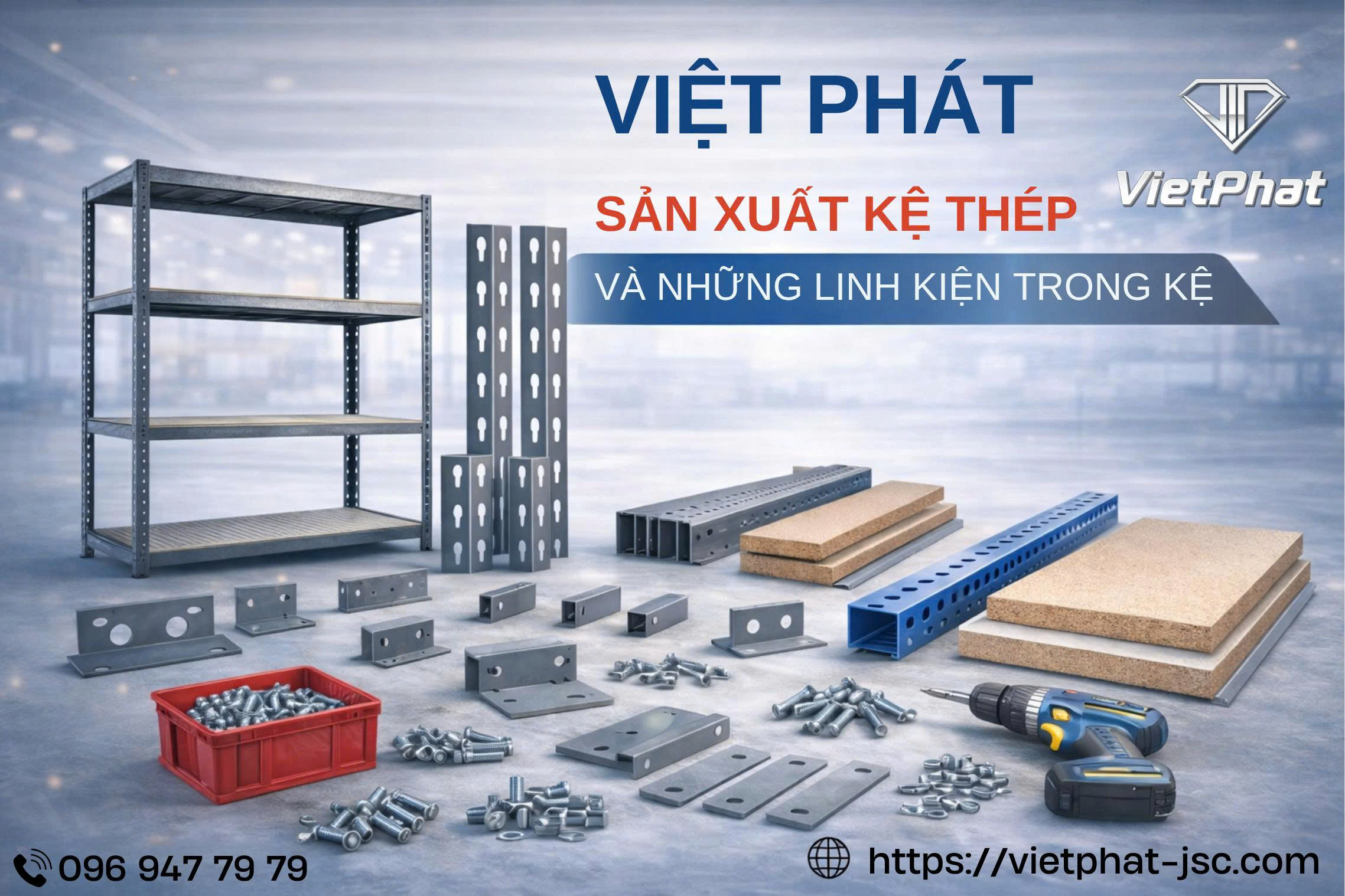 VIỆT PHÁT – CHUYÊN SẢN XUẤT KỆ THÉP VÀ LINH KIỆN KỆ CHẤT LƯỢNG CAO